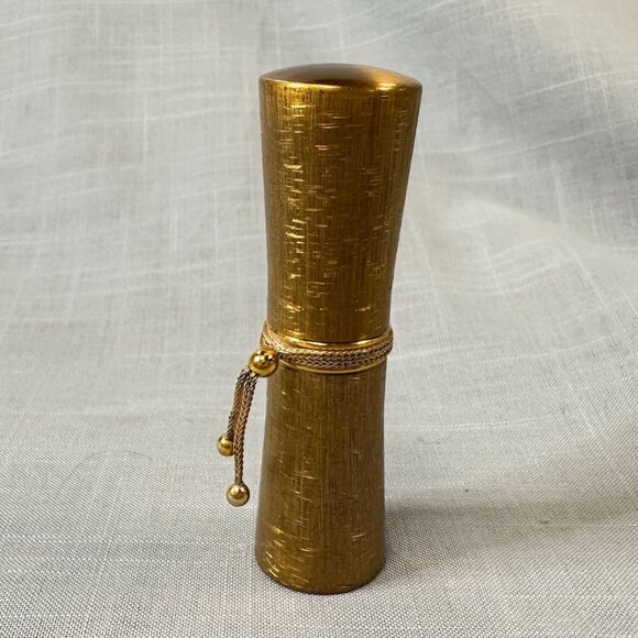 Vintage Revlon Lipstick Case Burnished Gold with Tassels - Picture 1 of 12